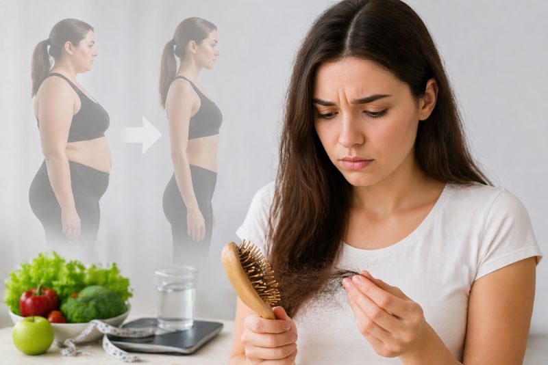 ירידה במשקל ונשירת שיער